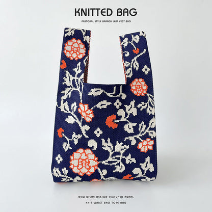 Knitted bag - Fleurs Original-Elly Rose