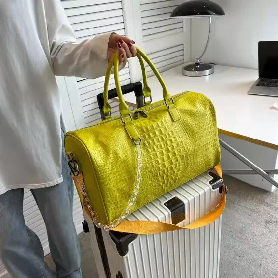 Metro Satchel - Trendy crocodile travel bag-Elly Rose