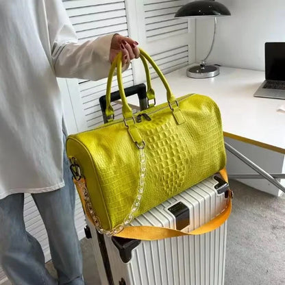 Metro Satchel - Trendy crocodile travel bag-Elly Rose