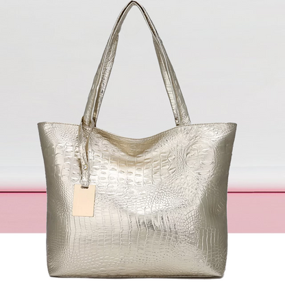 Isabella Shoulder bag | Spacious bag with crocodile print-Elly Rose