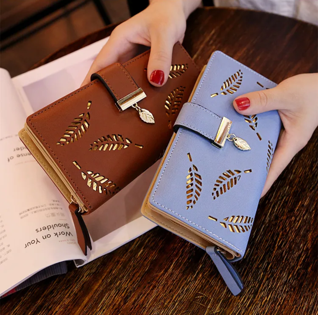 Leather wallet with gold leaf | Trendy and practical-Elly Rose