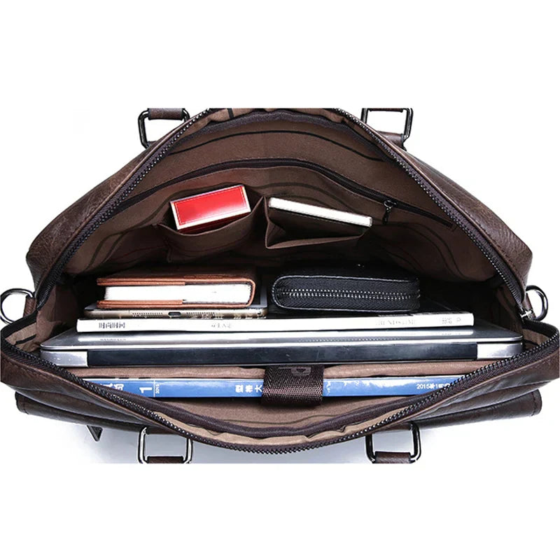 Elite Ease - Men's leather shoulder bag-Elly Rose