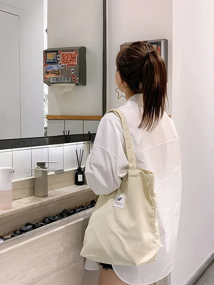 FemmeJet - Trendy corduroy shoulder bag-Elly Rose