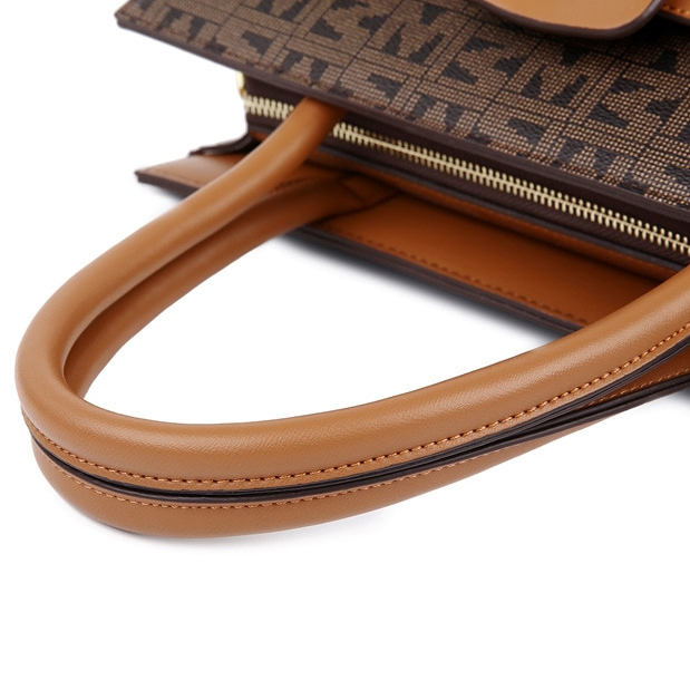 MiSun - Elegant brown PU leather bag-Elly Rose