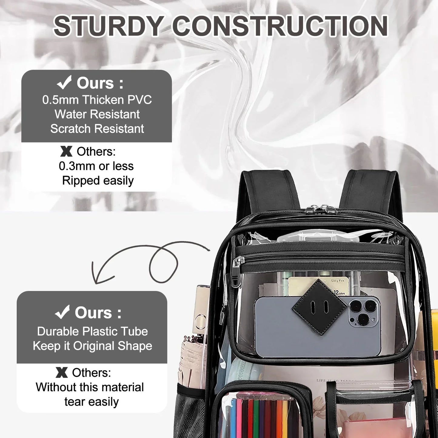 ClearStar - Superstar transparent backpack-Elly Rose