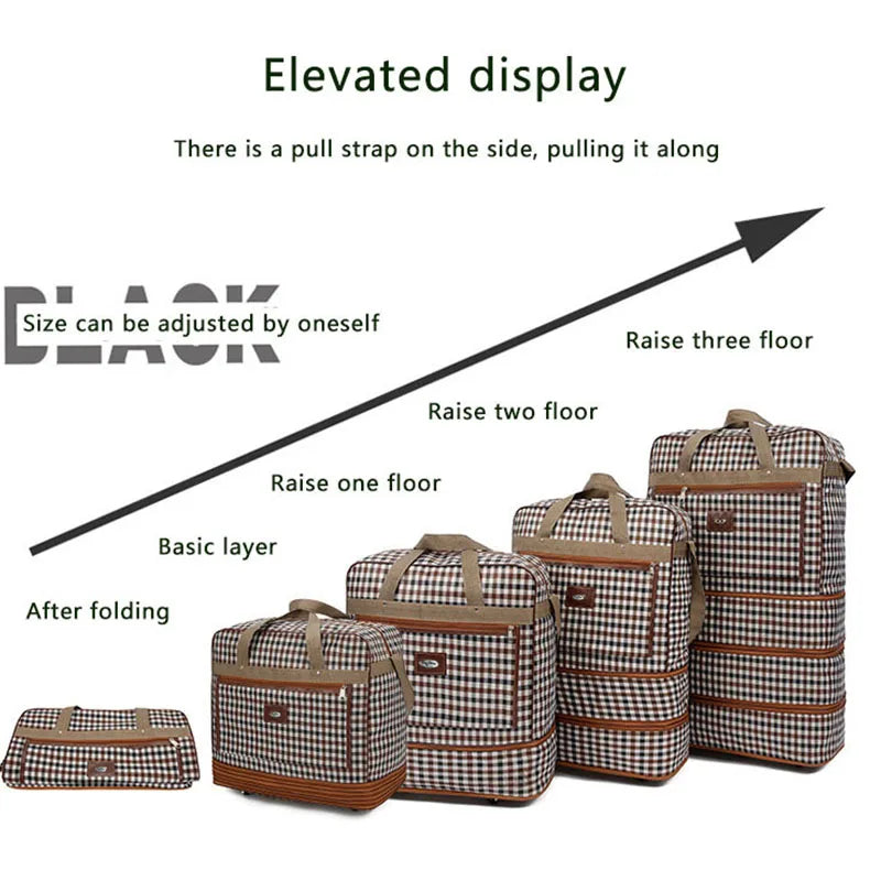 SUBLIME - Large checkered travel bag-Elly Rose