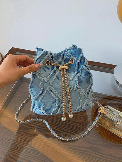 BohoVibe - Trendy retro denim shoulder bag-Elly Rose