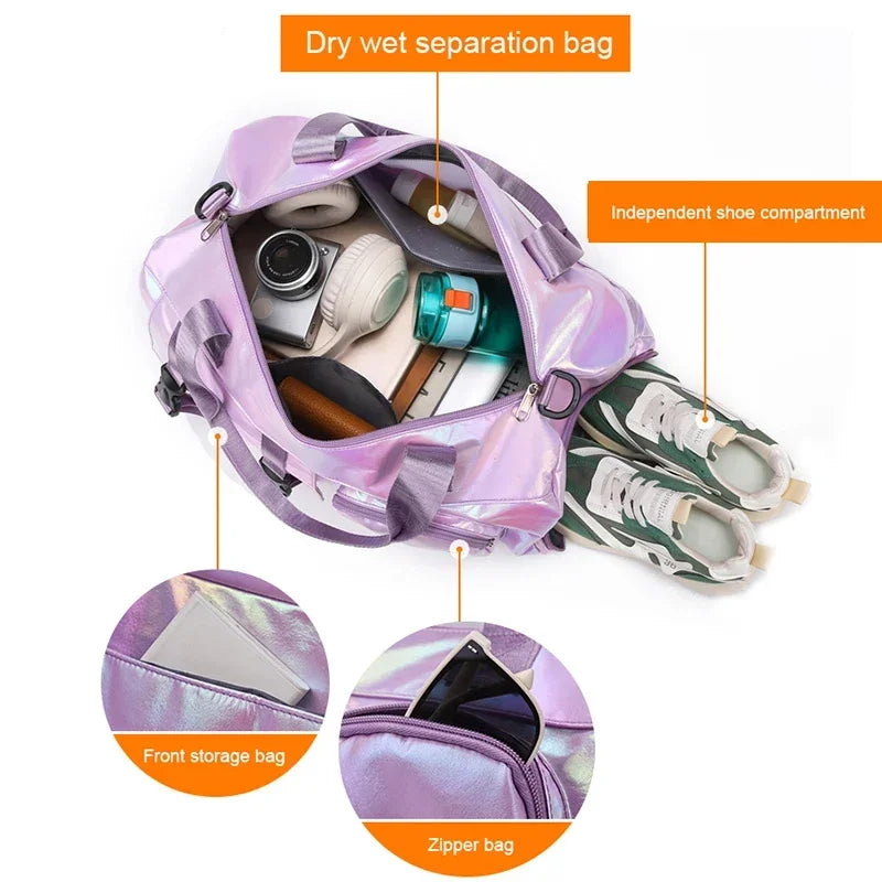 GLAMOUR - Shiny weekend bag-Elly Rose