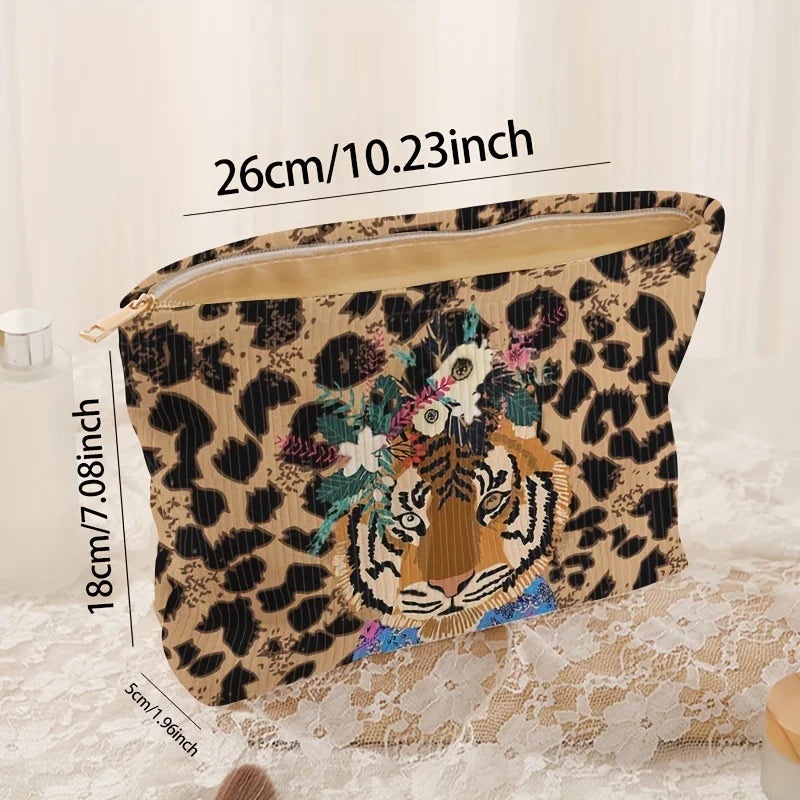 Savanna - Animal print make-up bag-Elly Rose