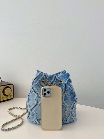 BohoVibe - Trendy retro denim shoulder bag-Elly Rose