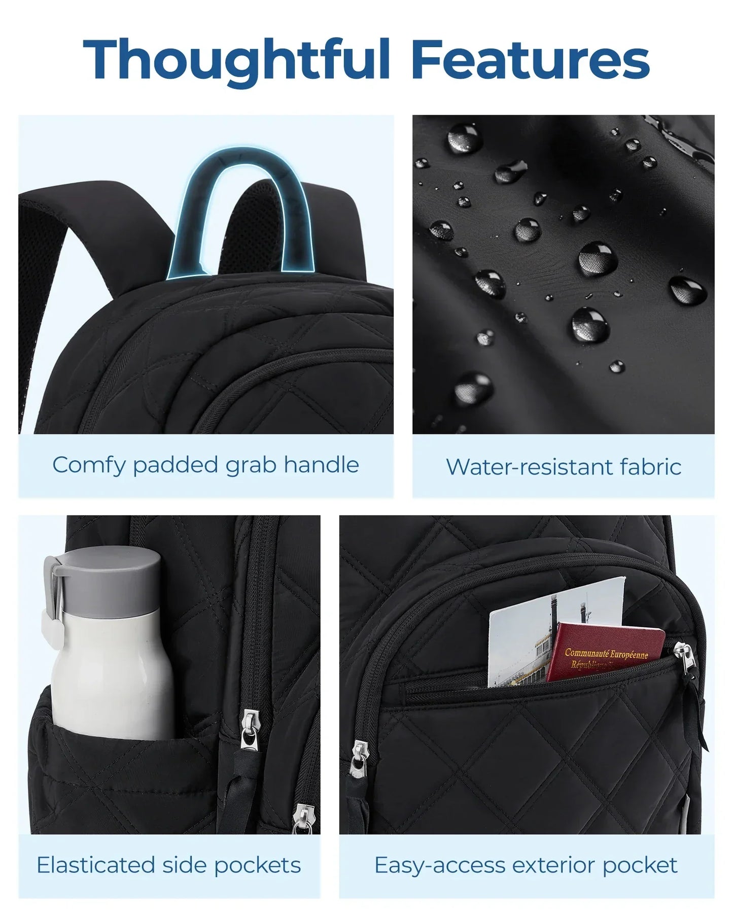 BAGSMART - Laptop backpack for girls-Elly Rose