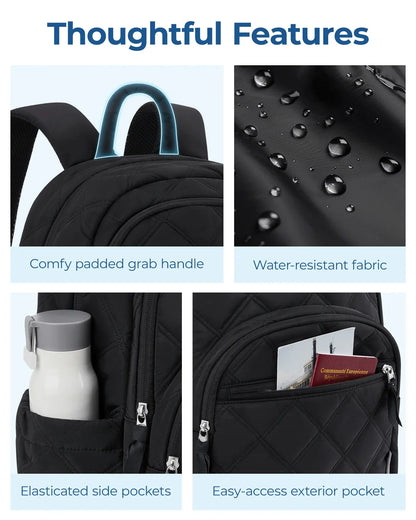 BAGSMART - Laptop backpack for girls-Elly Rose