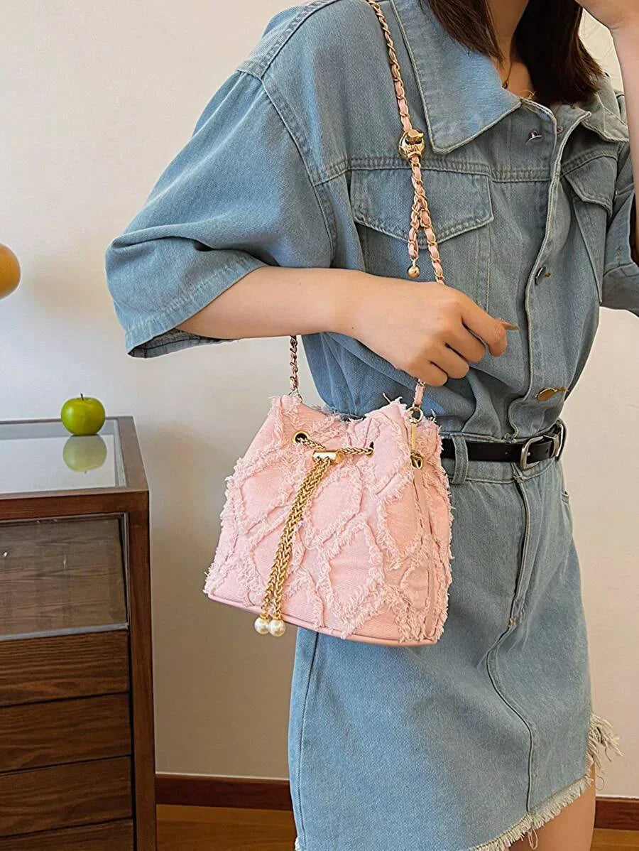 BohoVibe - Trendy retro denim shoulder bag-Elly Rose