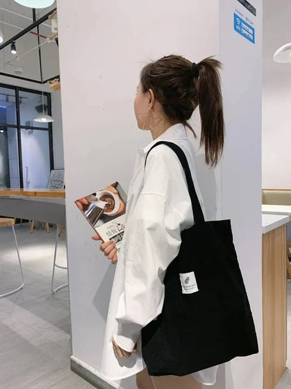 FemmeJet - Trendy corduroy shoulder bag-Elly Rose