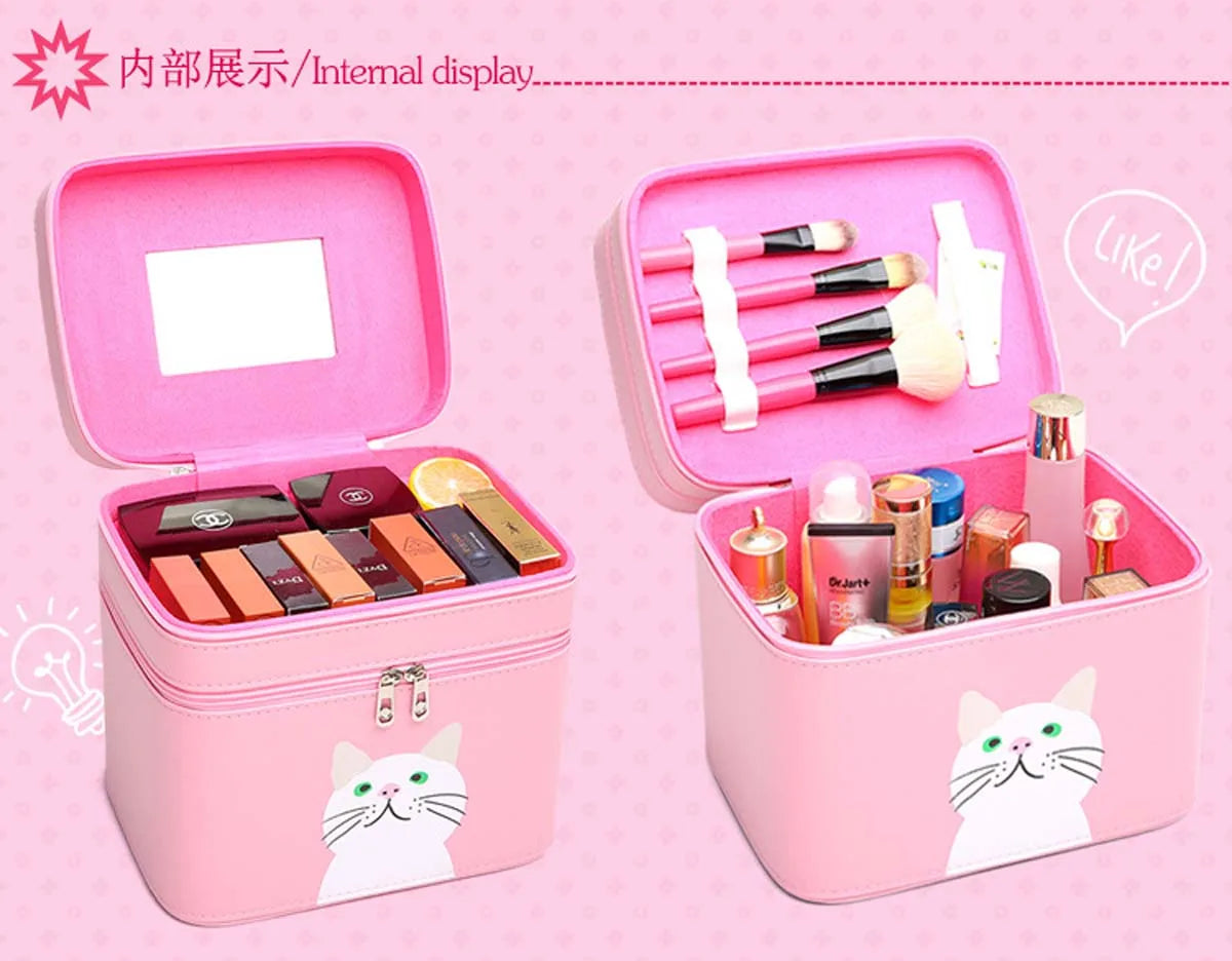 FurryGlam - Colorful kitten makeup bag-Elly Rose