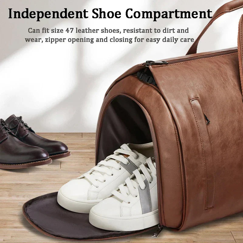 TRAVEL - Elegant leather travel bag-Elly Rose