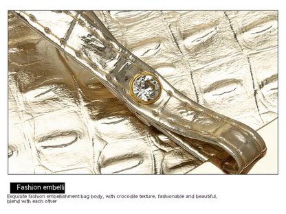 Isabella Shoulder bag | Spacious bag with crocodile print-Elly Rose