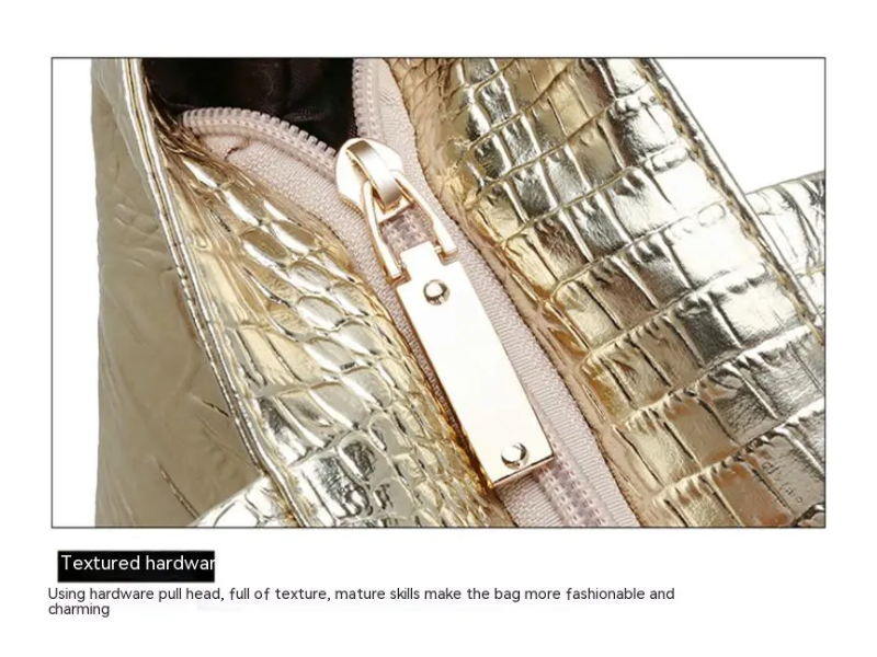 Aurora shoulder bag - Spacious bag with crocodile print-Elly Rose