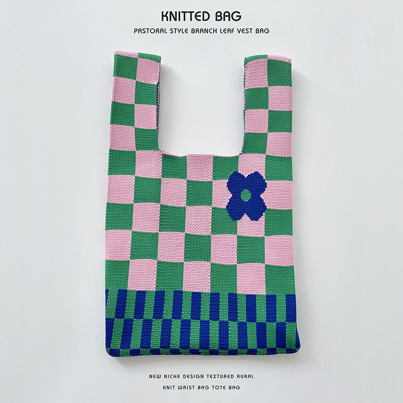 Knitted bag - Retro Flower Alt-Elly Rose