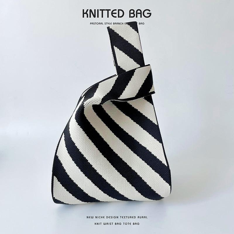 Knitted bag - Diagonal-Elly Rose