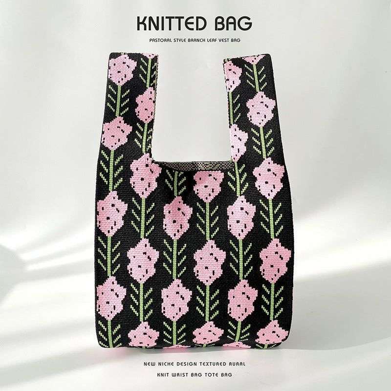 Knitted bag - Spring-Elly Rose