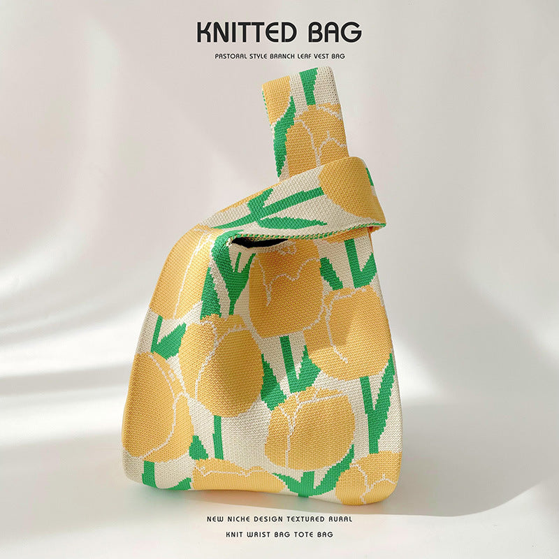 Knitted bag - Tulipes-Elly Rose