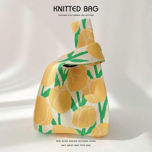 Knitted bag - Tulipes-Elly Rose