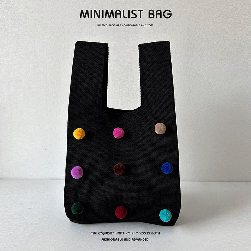 Knitted bag - Dots 3D-Elly Rose