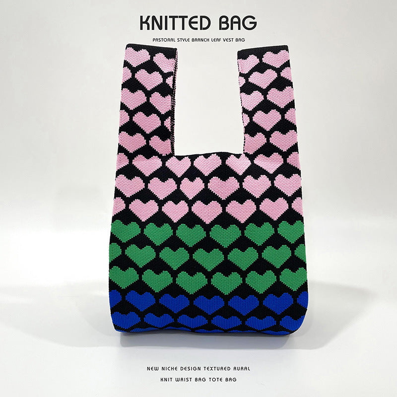 Knitted bag - Couleur des cœurs-Elly Rose