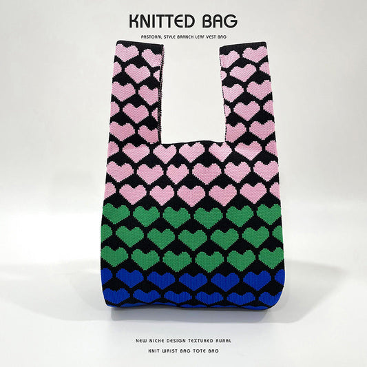 Knitted bag - Couleur des cœurs-Elly Rose