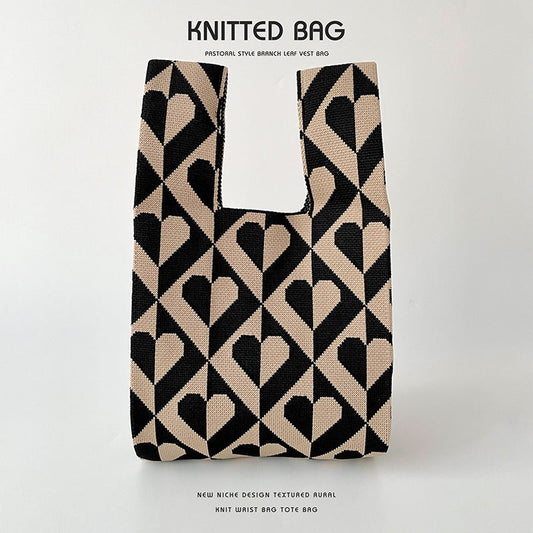 Knitted bag - Reine de Cœur-Elly Rose