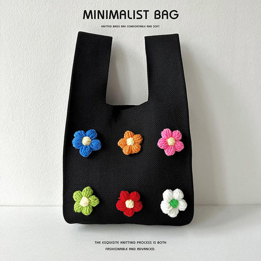 Knitted bag - Flower 3D-Elly Rose