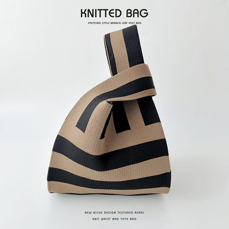 Knitted bag - Mixed stripes-Elly Rose