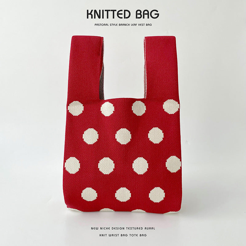 Knitted bag - Dots-Elly Rose