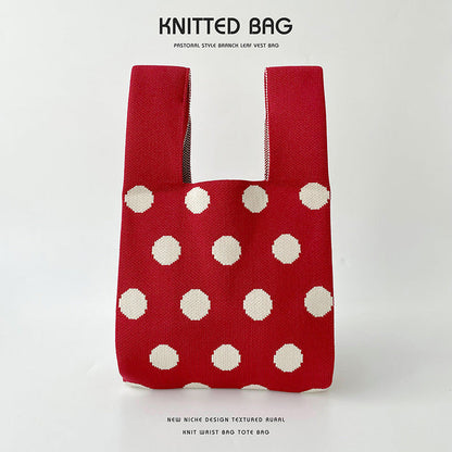 Knitted bag - Dots-Elly Rose