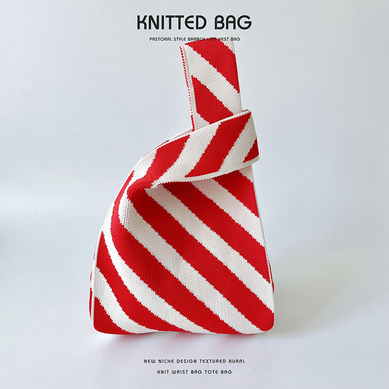 Knitted bag - Diagonal-Elly Rose