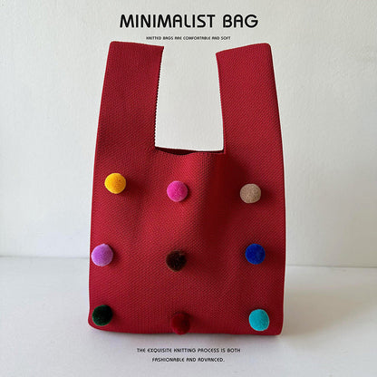 Knitted bag - Dots 3D-Elly Rose