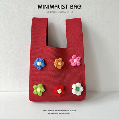 Knitted bag - Flower 3D-Elly Rose