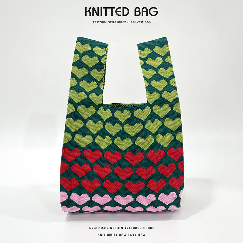 Knitted bag - Couleur des cœurs-Elly Rose