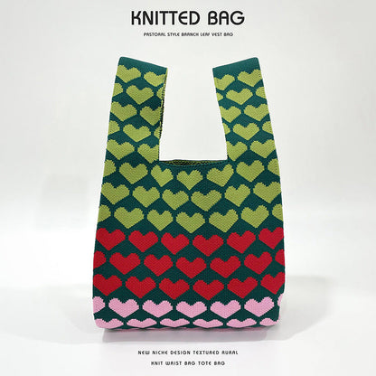 Knitted bag - Couleur des cœurs-Elly Rose