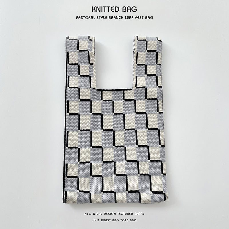 Knitted bag - Small blocks-Elly Rose