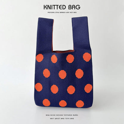Knitted bag - Dots-Elly Rose