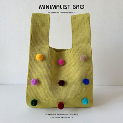 Knitted bag - Dots 3D-Elly Rose