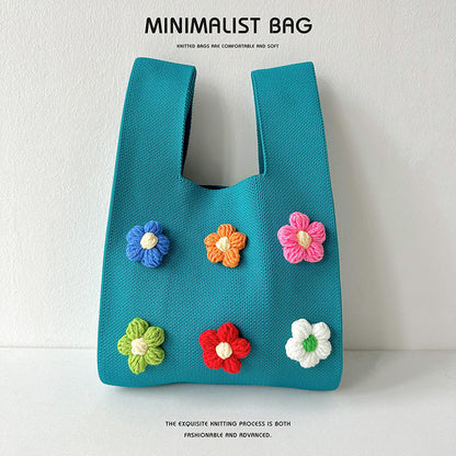 Knitted bag - Flower 3D-Elly Rose