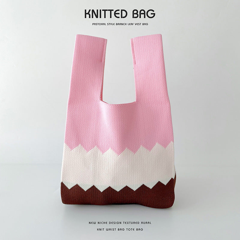 Knitted bag - Rayures-Elly Rose