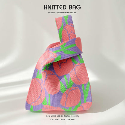 Knitted bag - Tulipes-Elly Rose