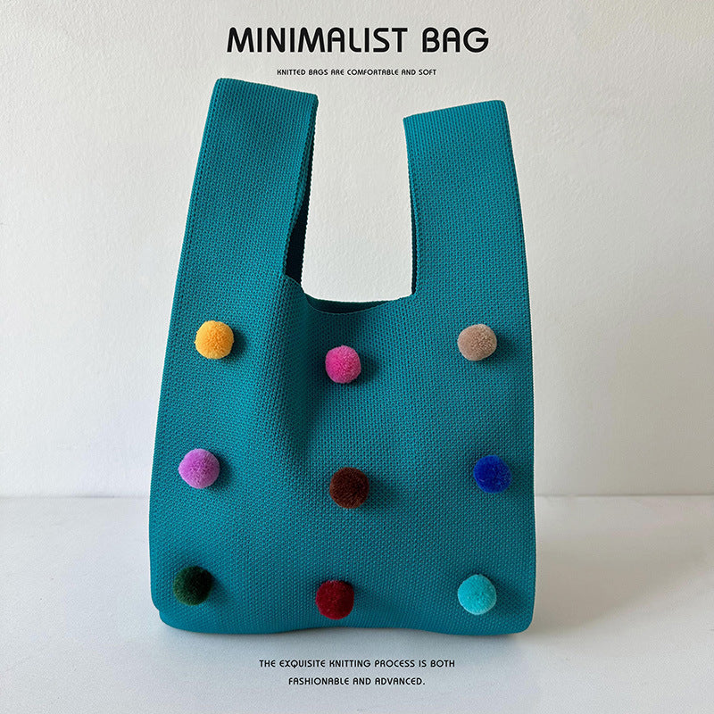Knitted bag - Dots 3D-Elly Rose