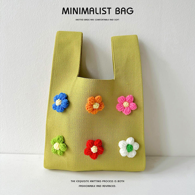 Knitted bag - Flower 3D-Elly Rose