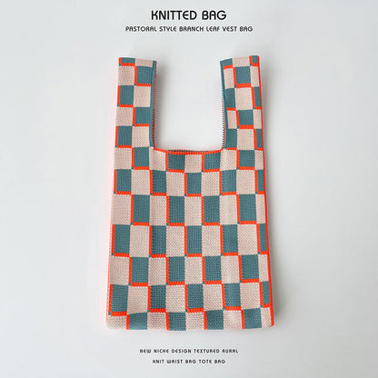 Knitted bag - Small blocks-Elly Rose