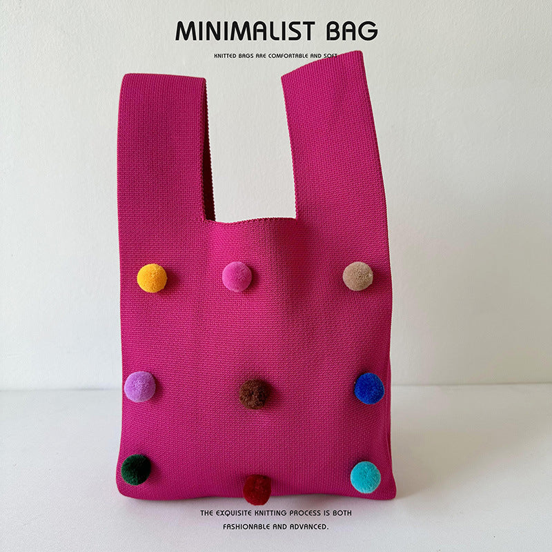 Knitted bag - Dots 3D-Elly Rose